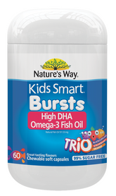 Nature's Way Kids Smart Bursts Omega-3 Fish Oil Trio 60 Soft Capsules